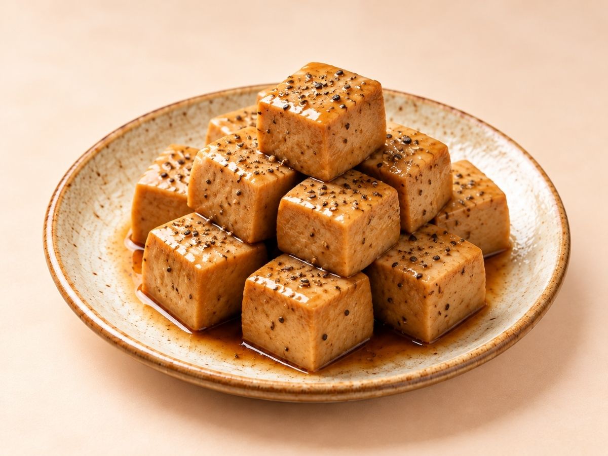 Braised Egg White Cubes – Black Pepper